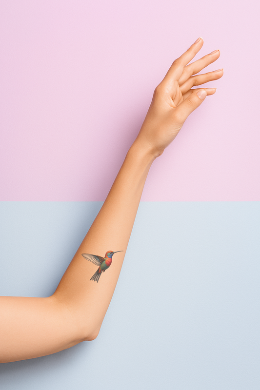 Kolibri farbig fake temporäres tattoo
