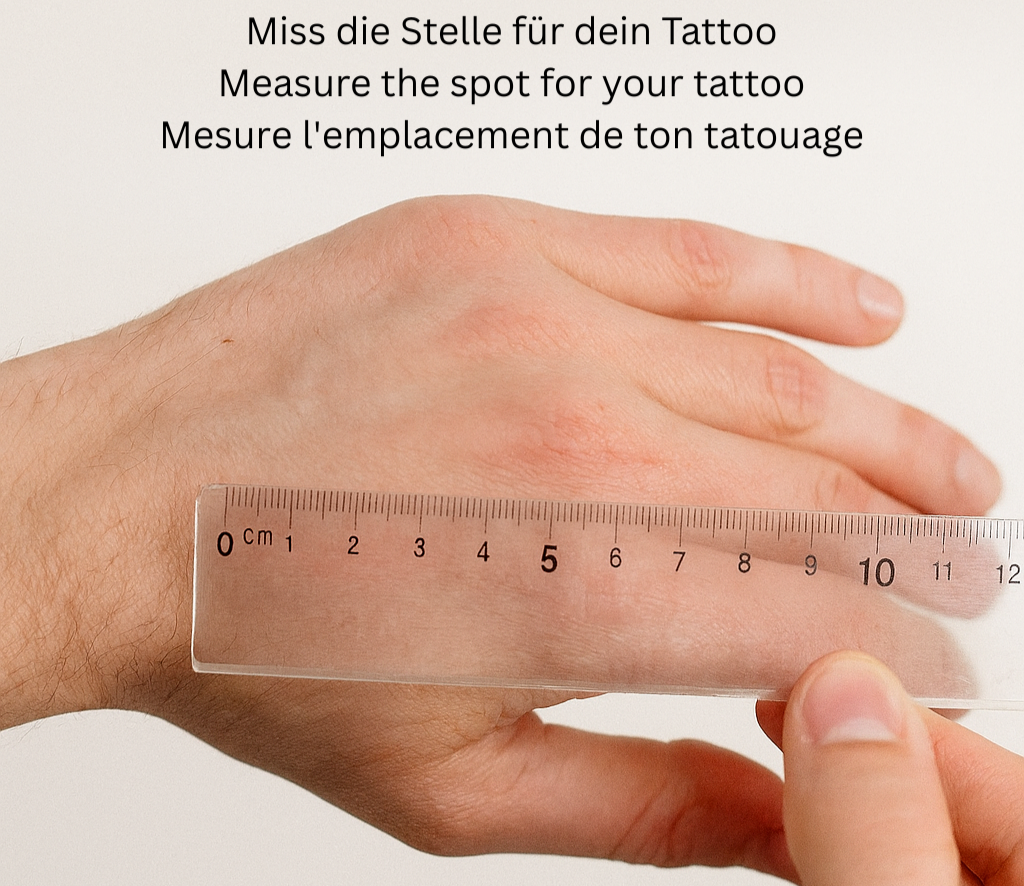 Anleitung_Fake_temporäres Tattoo messen 2 Fake Tattoo Spider Halloween No 1